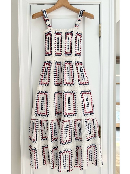 Hill House Dresses & Skirts - The Anjuli Nap Dress in Geo Eyelet